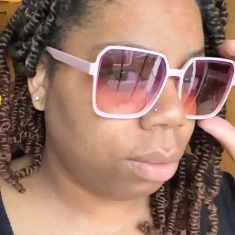 Ladies Nude Pink New Oversized sunglasses